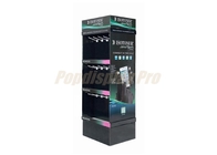 Customized 3 Shelf Cardboard Display Stands With Hooks Structural Design