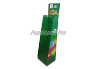 Temporary Green Floor Cardboard Hook Display Environmental Friendly